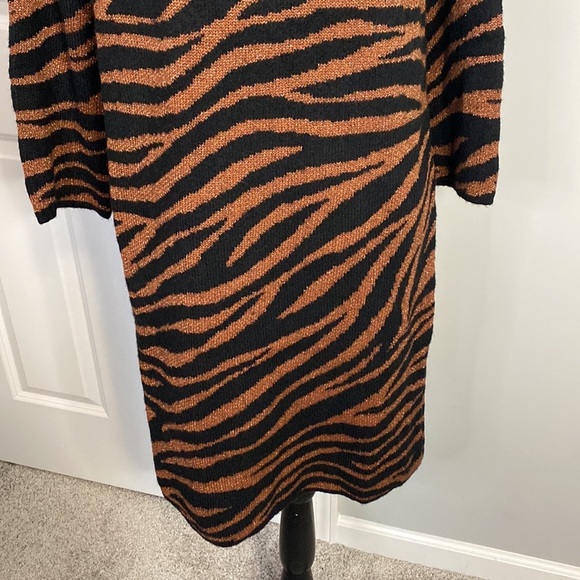 Ann Taylor Sparkle Zebra Print Wool Dress NWT - Picture 3 of 6